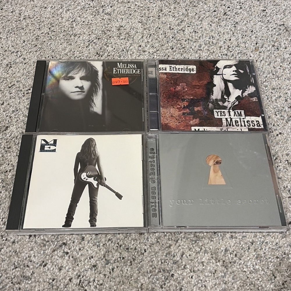 Melissa Etheridge Music CD Lot (4) Never Enough, Yes I Am, Brave, Secret